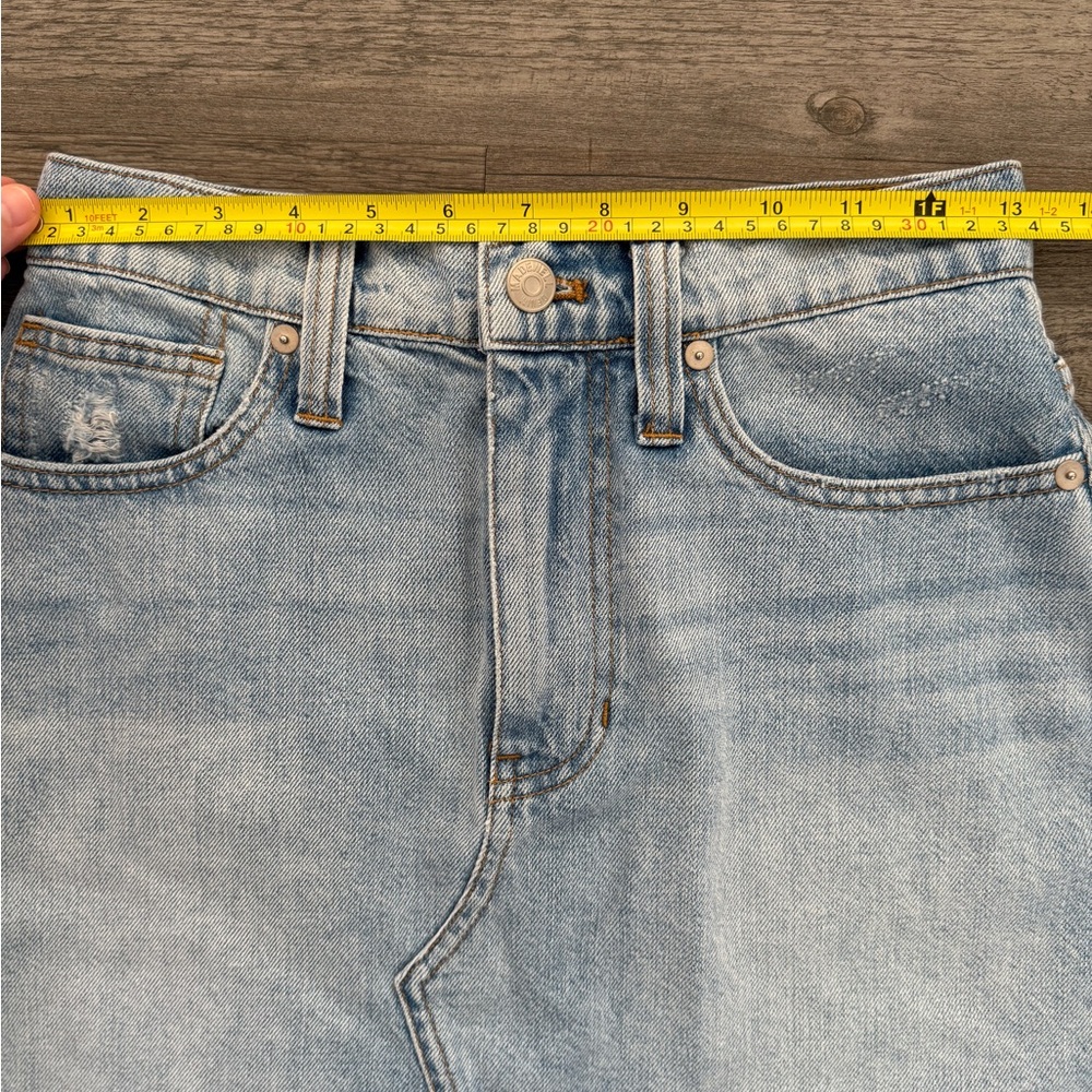 Madewell Rigid Denim A-Line Mini Skirt 25 - Picture 7 of 7